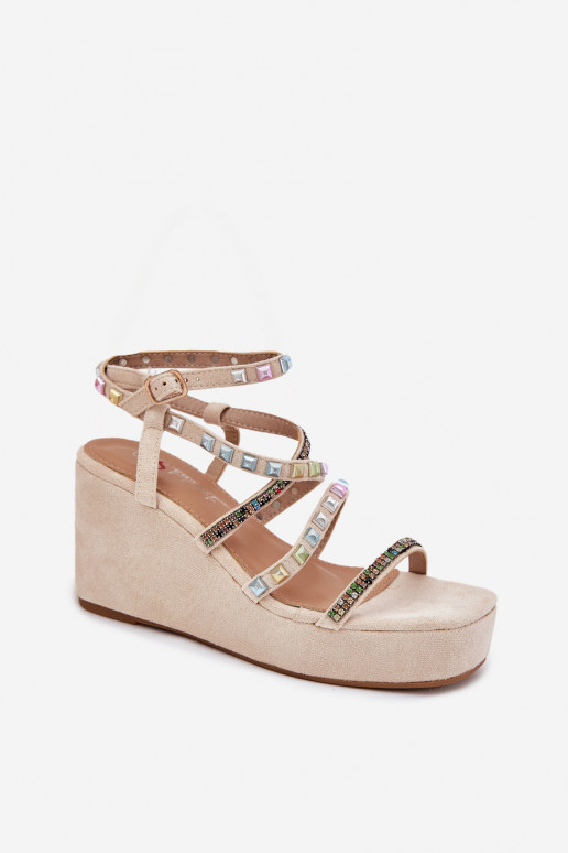 Sandales pour femmes Sur un coin Avec décoration À Paskach beige Lunara Sandales pour femmes Sur un coin Avec décoration À Paskach beige Lunara