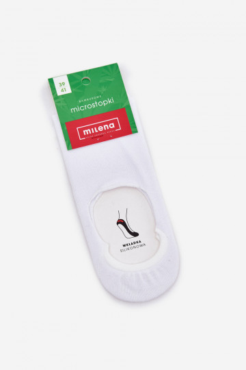 Chaussettes en bambou microfibre pour femmes couleur blanche