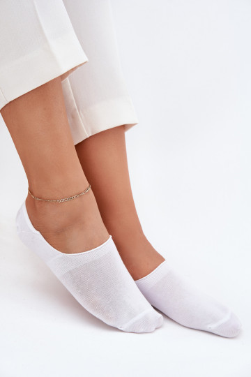 Chaussettes en coton microfibre pour femmes couleur blanche