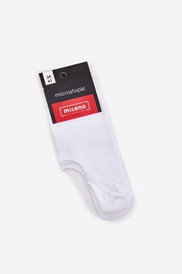 Chaussettes en coton microfibre pour femmes couleur blanche 2