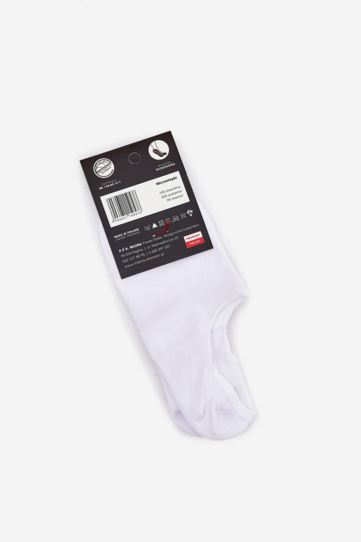 Chaussettes pour femmes Micropieds de page BaÀełniane Doucement couleur blanche