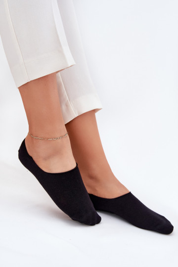 Chaussettes en coton microfibre pour femmes couleur noire