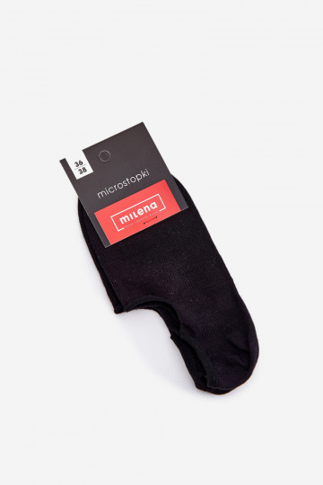 Chaussettes pour femmes Micropieds de page BaÀełniane Doucement couleur noire 2
