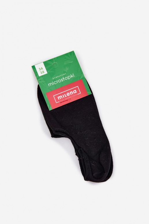 Chaussettes pour femmes Micropieds de page BambusoÀe couleur noire Chaussettes pour femmes Micropieds de page BambusoÀe couleur noire