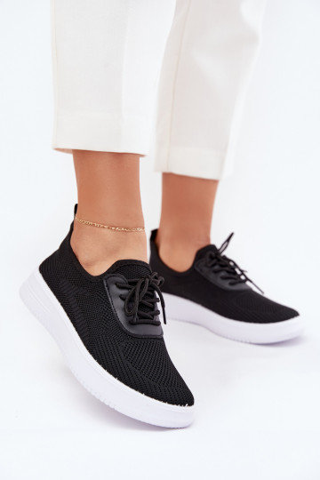 Un modèle convaincant baskets avec une plateforme Féminin couleur noire Kalyra 2