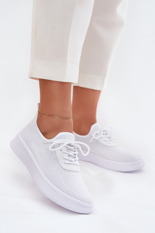  Un modèle convaincant baskets avec une plateforme Féminin couleur blanche Kalyra