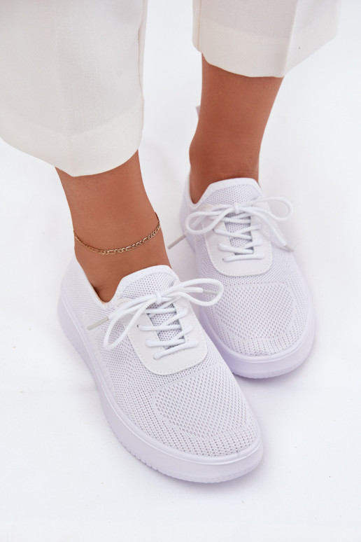  Un modèle convaincant baskets avec une plateforme Féminin couleur blanche Kalyra