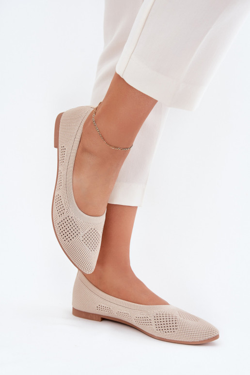 Ballerines en tissu Féminin beige Zelira