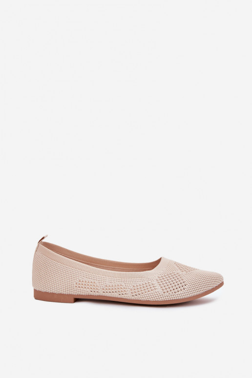 Ballerines en tissu Féminin beige Zelira