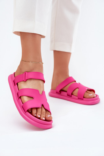 Caoutchouc Pantoufles pour femmes avec des sangles couleur rose Tavirae 2