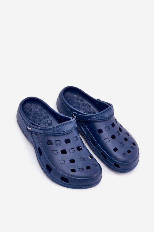 Chaussons Mâle Pantoufles légères LEMIGO 807 bleu foncé Chaussons Mâle Pantoufles légères LEMIGO 807 bleu foncé