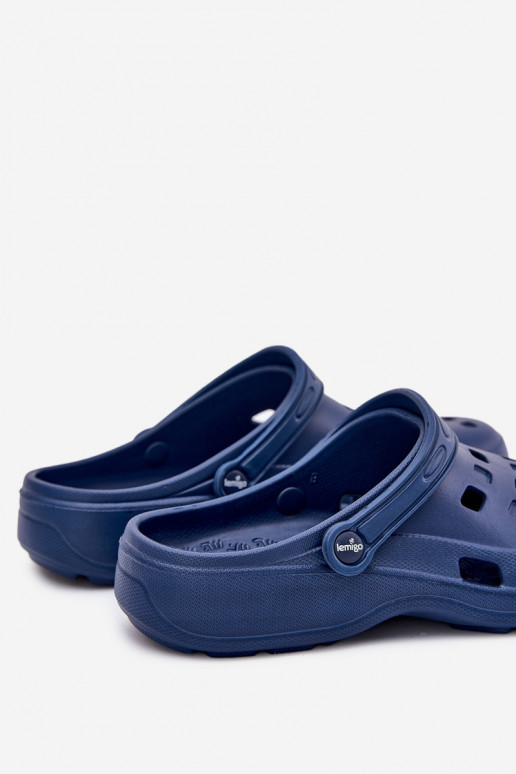 Chaussons Mâle Pantoufles légères LEMIGO 807 bleu foncé Chaussons Mâle Pantoufles légères LEMIGO 807 bleu foncé