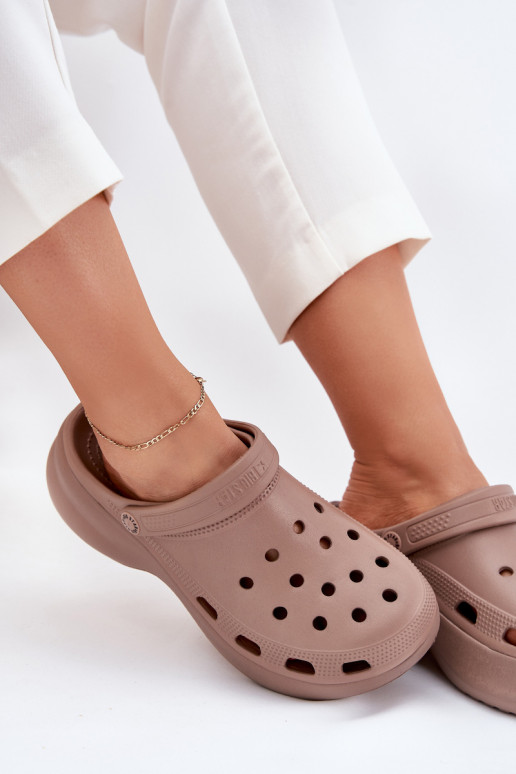 Pantoufles légères Pantoufles pour femmes avec des semelles massives à la mode Big Star RR274A121 beige