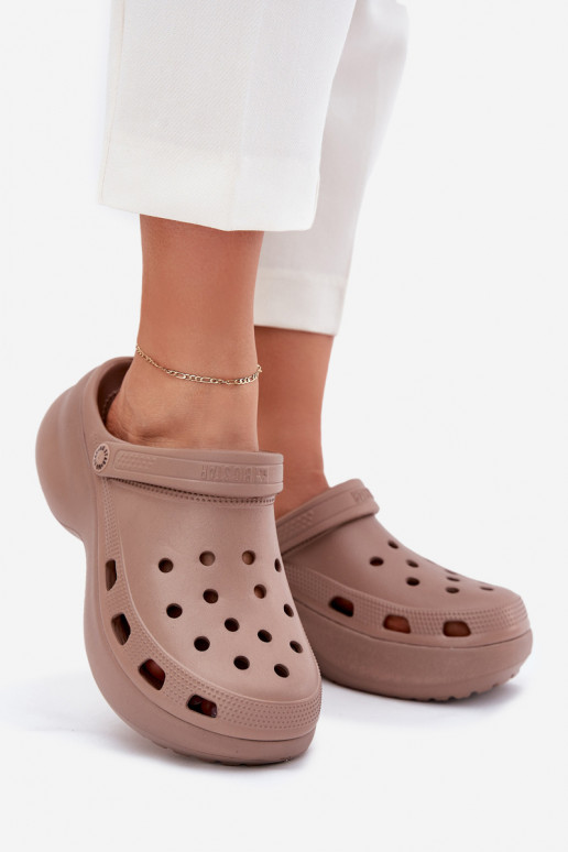 Pantoufles légères Pantoufles pour femmes avec des semelles massives à la mode Big Star RR274A121 beige