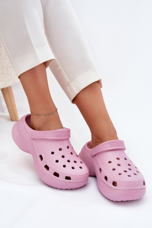 Pantoufles légères Pantoufles pour femmes avec des semelles massives à la mode Big Star RR274A120 couleur rose