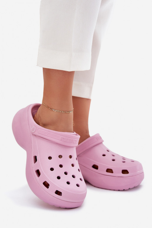 Pantoufles légères Pantoufles pour femmes avec des semelles massives à la mode Big Star RR274A120 couleur rose