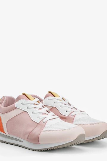 Chaussures blanches avec inserts jaunes, « Ellen » 2