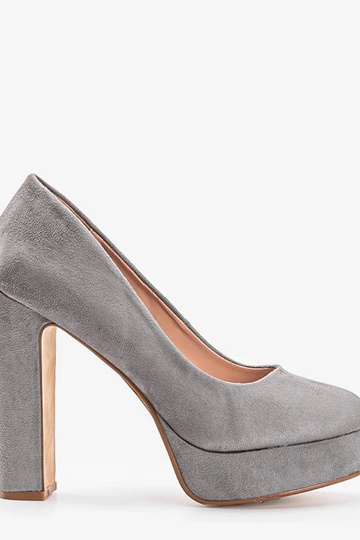 Escarpins gris hauts avec... 2