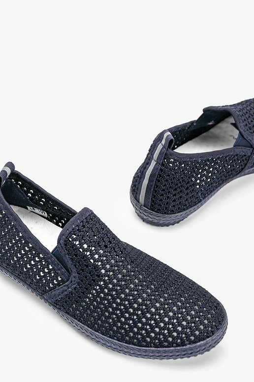 Ballerines ajourées bleu foncé, «...