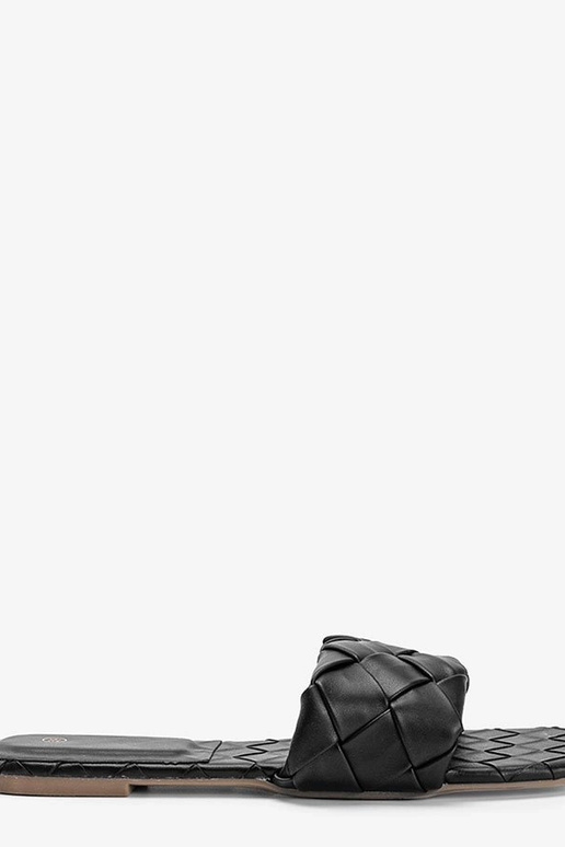 Sandales noires tressées, « Chimmie »