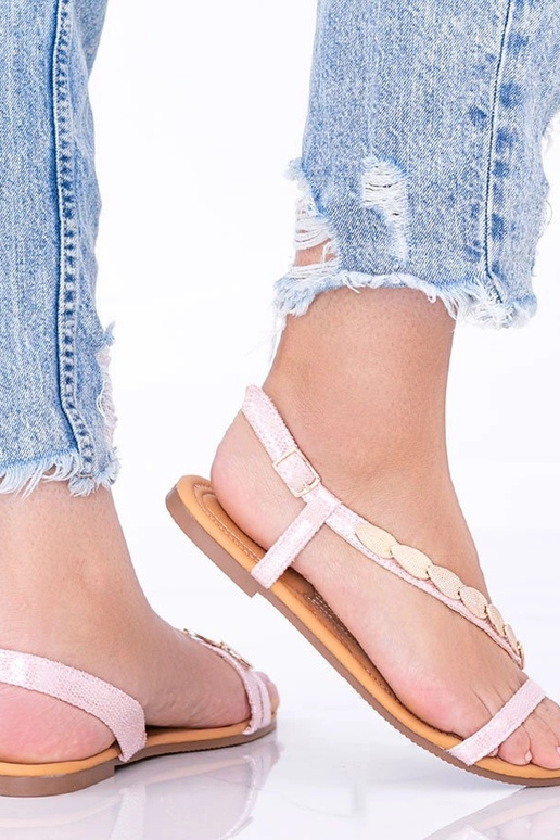 Sandales holographiques roses pour...