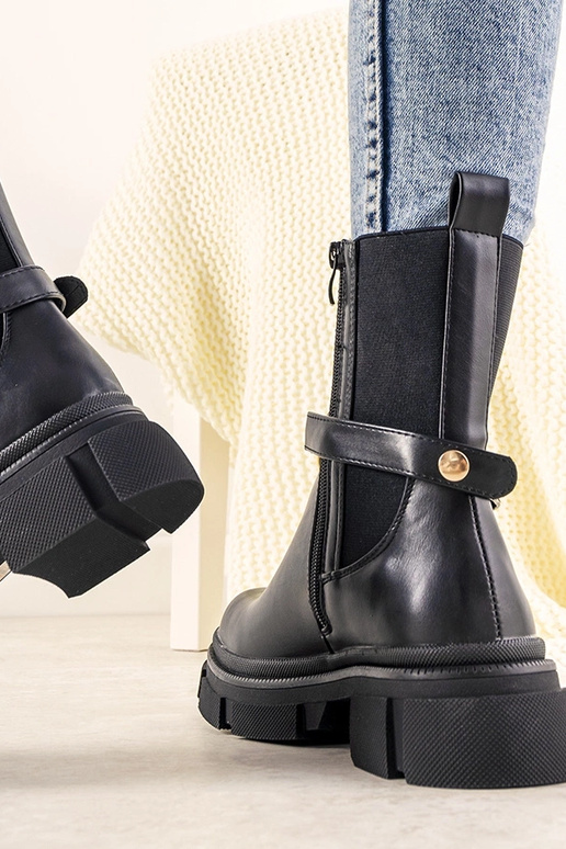 Bottines noires à chaîne Trinity Bottines noires à chaîne Trinity