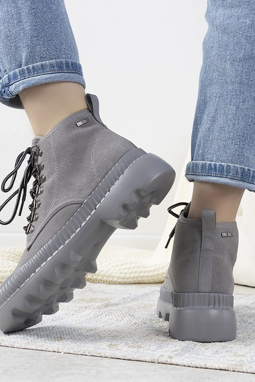 Bottines sportives grises pour...