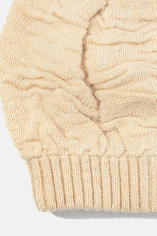 Bonnet femme beige à pompon Isis Bonnet femme beige à pompon Isis