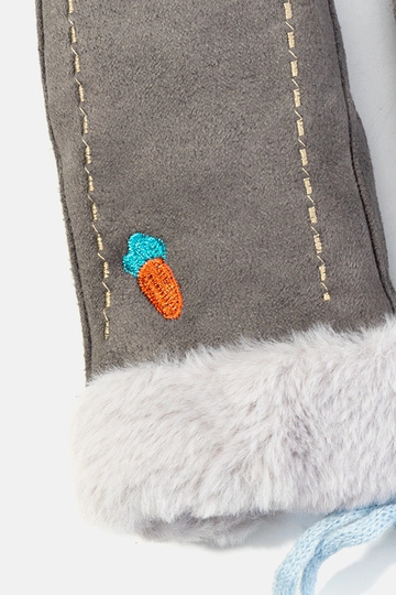 Gants pour enfants gris carotte 2