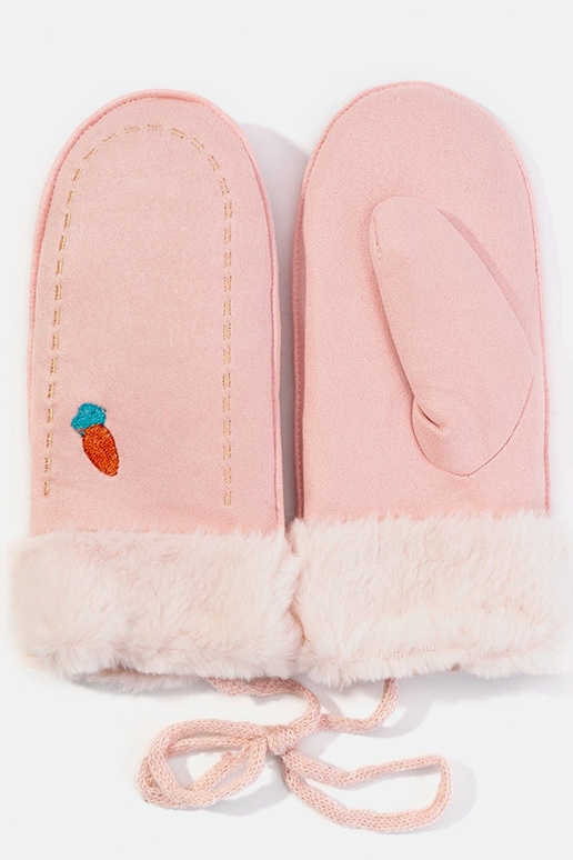 Gants pour enfants rose carotte Gants pour enfants rose carotte