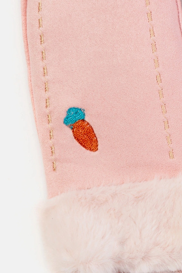 Gants pour enfants rose carotte 2
