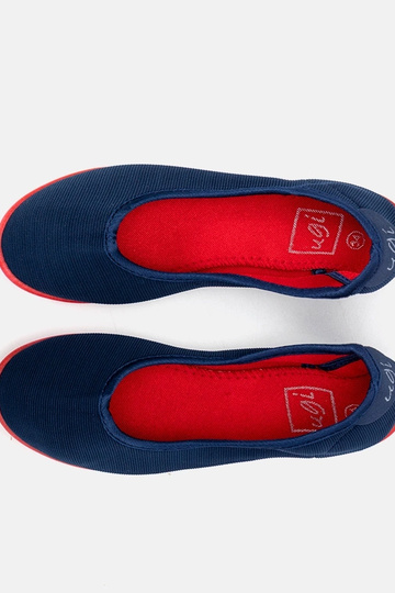 Ballerines Geneseo bleu marine et rouge pour enfant 2