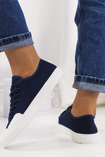 Baskets femme Rivas bleu marine 2