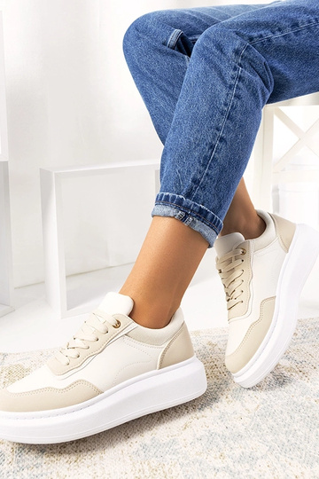 Baskets femme beiges Selma 2