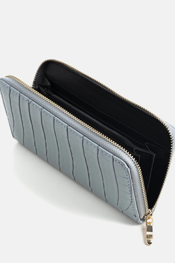 Portefeuille en cuir verni bleu Spangler 2