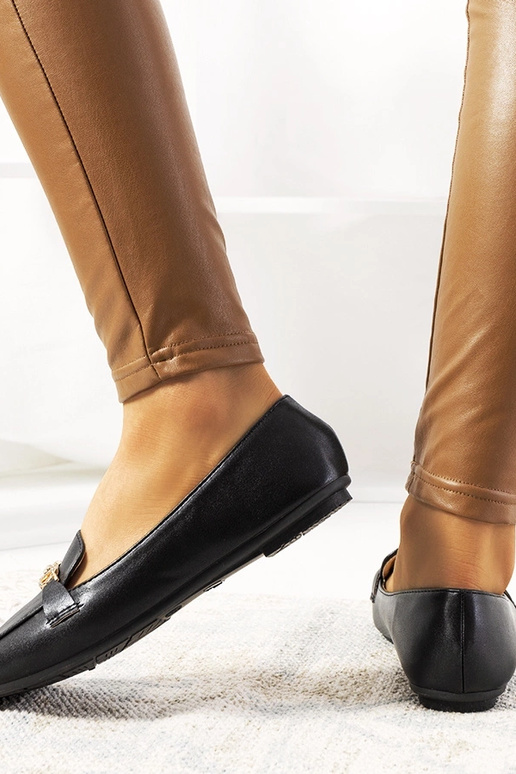 Mocassins noirs à bout carré Milder