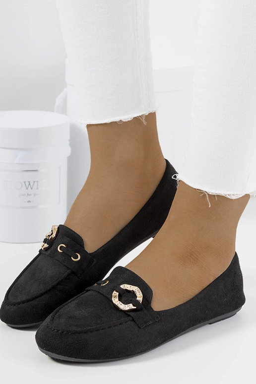 Mocassins femme Leila noirs