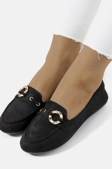 Mocassins femme Leila noirs 2