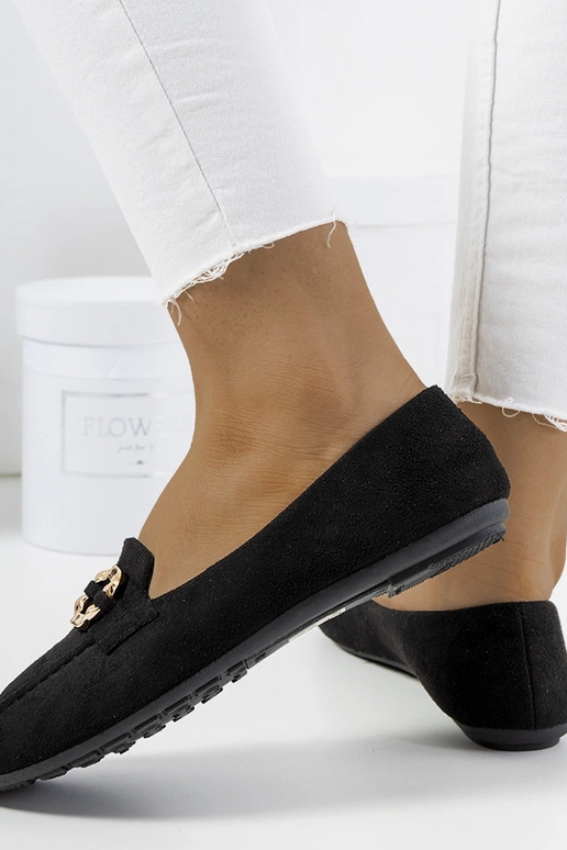 Mocassins femme Leila noirs