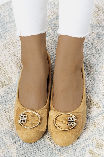 Ballerines beiges à boucle Ribero 2