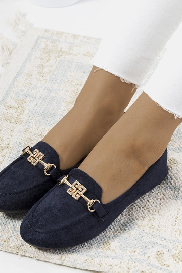 Mocassins bleu foncé avec boucle, « Cardoso » 2