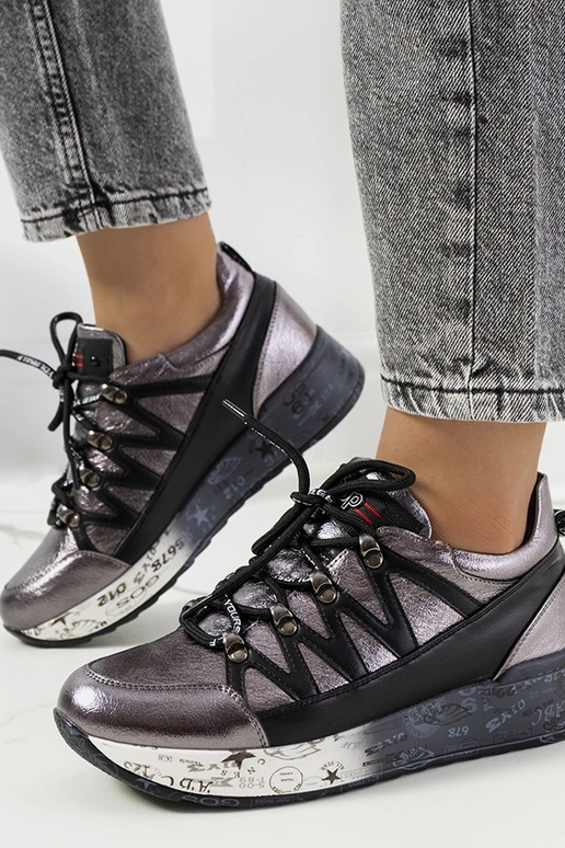 Baskets métallisées Ballard grises Baskets métallisées Ballard grises