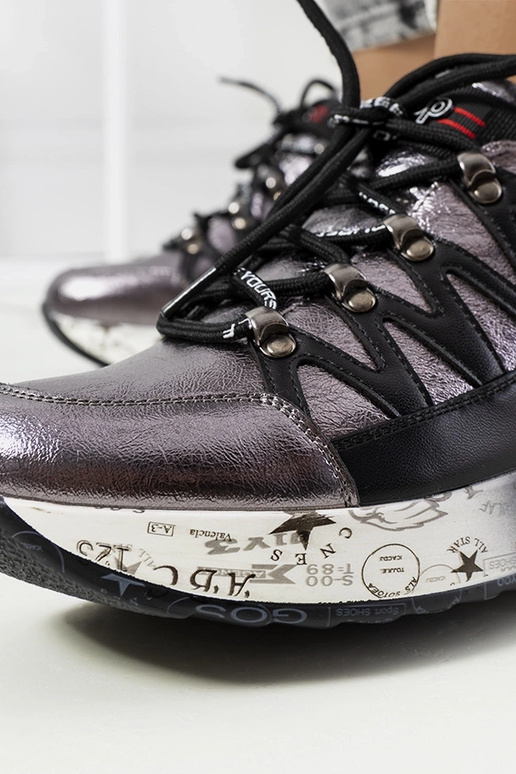 Baskets métallisées Ballard grises Baskets métallisées Ballard grises