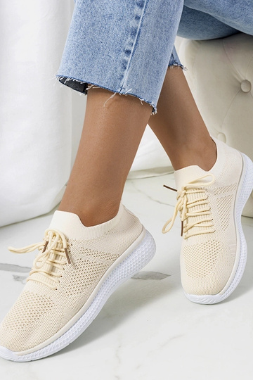 Baskets de sport beiges de...