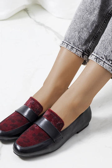 Chaussures femme Kolk noires et bordeaux 2