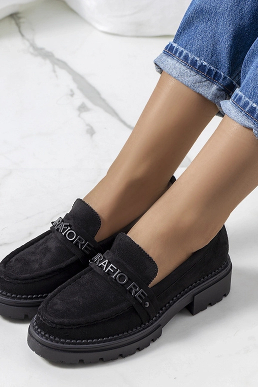 Mocassins noirs à semelle de...