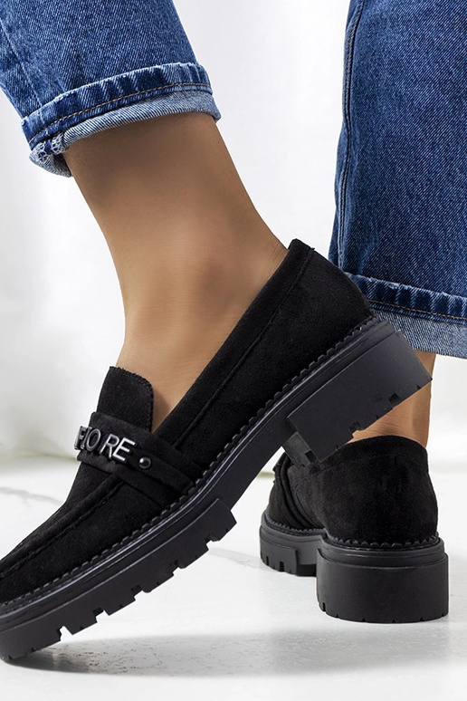 Mocassins noirs à semelle de...