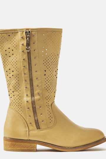 Bottines Zaina Beige pour...