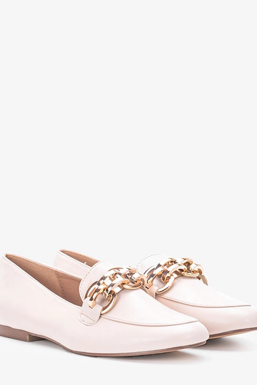 Mocassins à chaîne beige Segarra