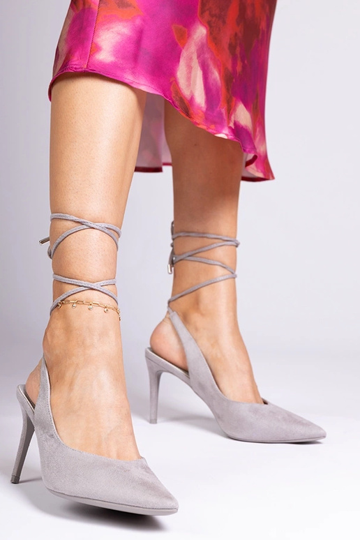 Escarpins à bout ouvert gris Hakola Escarpins à bout ouvert gris Hakola